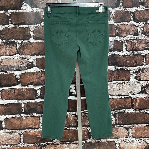Level 99 Jeans Green Denim Lily Skinny Straight Stretchy 28P 28 Petite - Picture 5 of 11